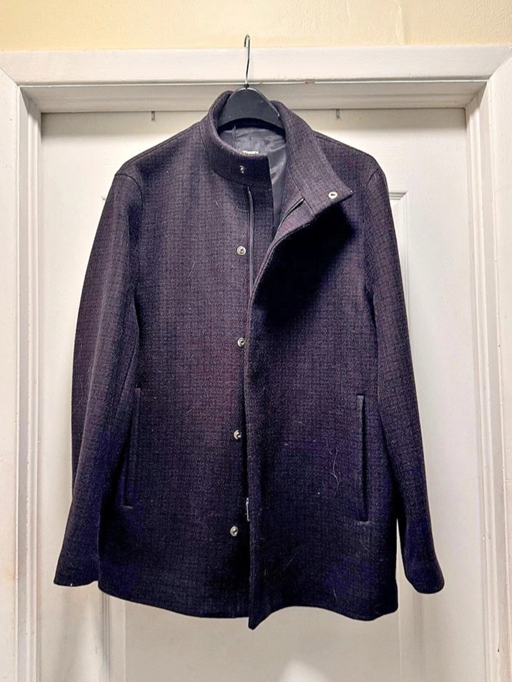 Theory Clarence NR Wool Melton Coat XL